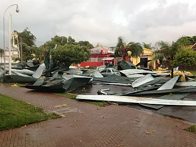 Temporal nesta tarde provoca estragos em município de MS