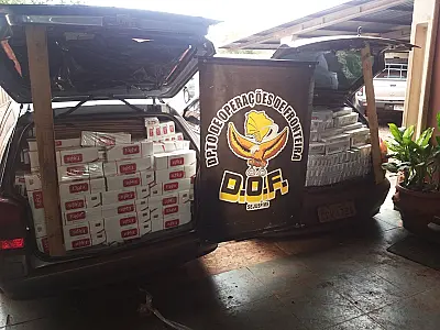 DOF e FN apreendem 2.650 pacotes de cigarro na MS-157