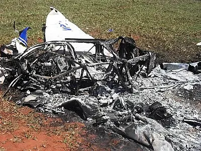 Duas pessoas ficam feridas em queda de ultraleve