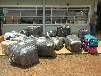 Mercadorias contrabandeadas são apreendidas em ônibus intermunicipal