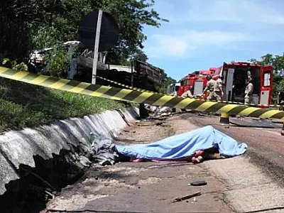 Uma pessoa morre e duas ficam feridas em acidente na BR-163, em Rio Verde