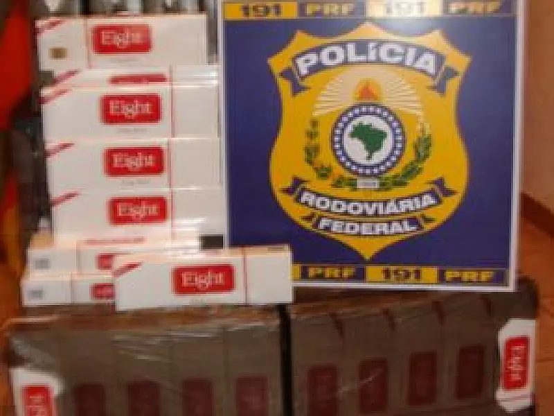 PRF apreende 300 pacotes de cigarro em São Gabriel do Oeste