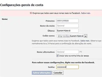 Facebook impede uso de "Guarani-Kaiowá" como sobrenome