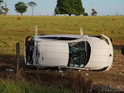 Capotamento deixa uma vítima em Batayporã nesta sexta-feira
