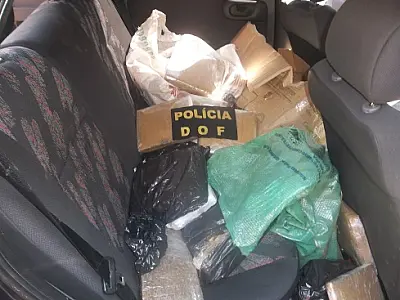 Maconha e cocaína são aprendidas em veículo, condutor tentou fugir