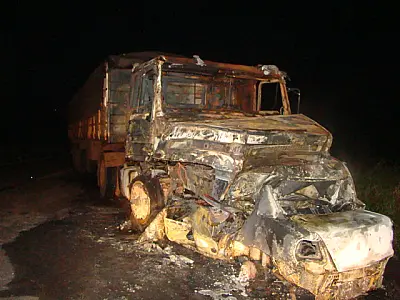 Homem morre carbonizado embaixo de carreta em Nova Alvorada do Sul
