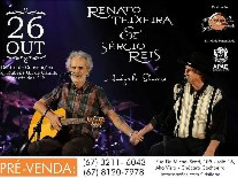 Show beneficente traz a Campo Grande Sérgio Reis e Renato Teixeira