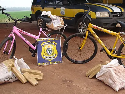 Polícia Rodoviária Federal apreende duas bicicletas carregadas com maconha em Ponta Porã