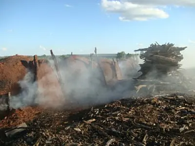Carvoaria sem licença ambiental é fechada em Campo Grande