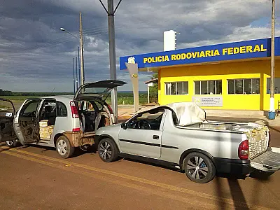 PRF apreende 600 quilos de maconha em dois veículos