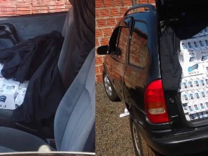 PMR apreende carro com 1.000 pacotes de cigarros contrabandeados