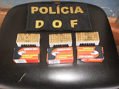 DOF apreende 150 cartuchos de munição calibre 22