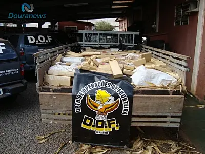 Caminhão é abandonado em rodovia com 1.200 kg de maconha em Ponta Porã