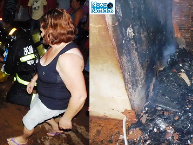 Incêndio deixa casa quase totalmente destruída em Nova Andradina