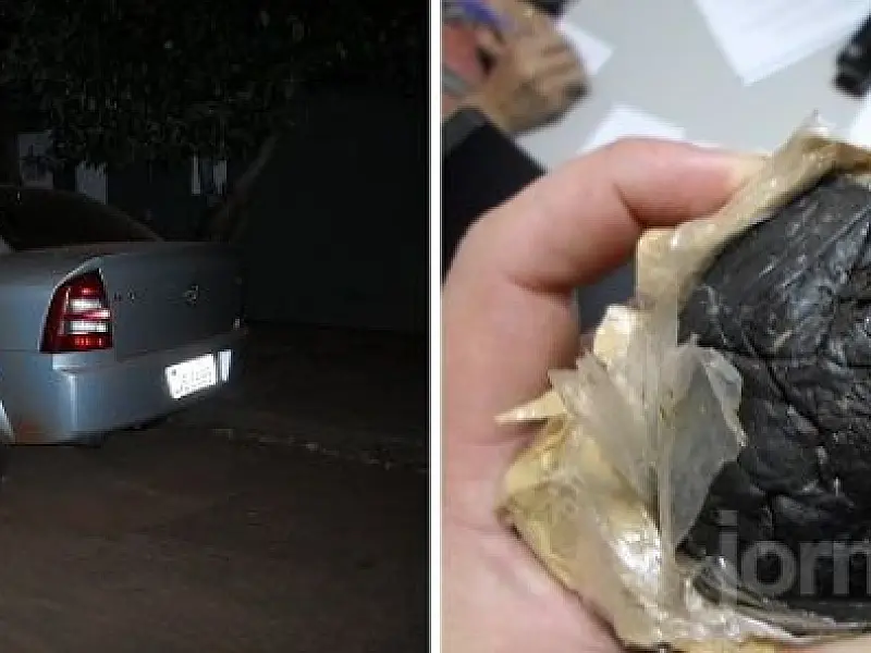 PM de Batayporã apreende haxixe em carro roubado