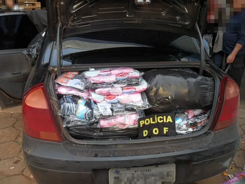 DOF apreende dezenas de materiais contrabandeados do Paraguai
