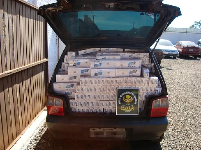 Policiais apreendem 1.400 pacotes de cigarro em Ponta Porã