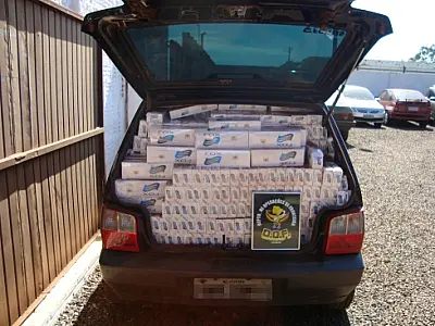 Policiais apreendem 1.400 pacotes de cigarro em Ponta Porã