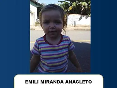 Polícia procura menina de 1 ano e 11 meses que está desaparecida