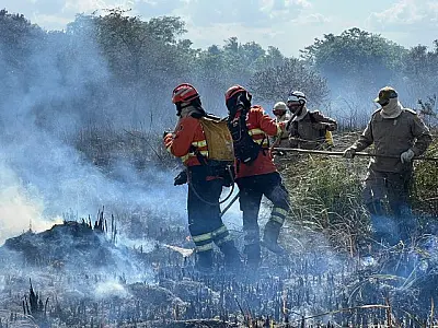 Bombeiros controlam incêndio florestal em Bonito e continuam em monitoramento na região