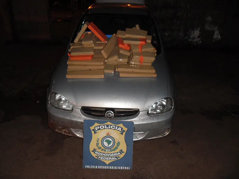 PRF apreende 98, 4 quilos de maconha em Ponta Porã