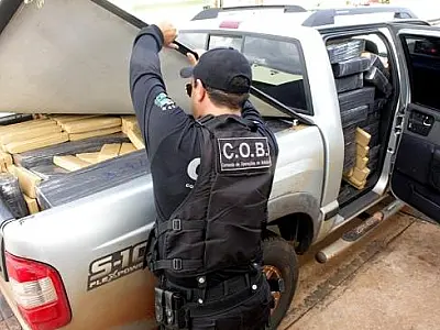 Cerca de 1.240 kg de maconha é apreendido durante fiscalizações