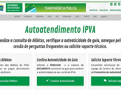 IPVA 2018: Governo disponibiliza autoatendimento para consulta de débitos, autenticidade da guia e mais
