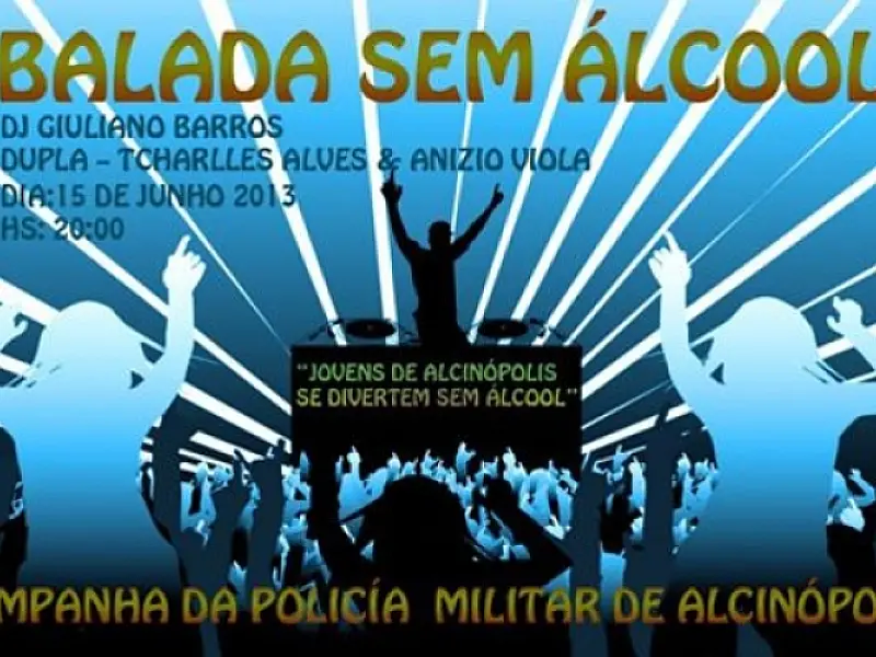 “Balada sem álcool” é realizada sábado em Alcinópolis