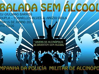 “Balada sem álcool” é realizada sábado em Alcinópolis