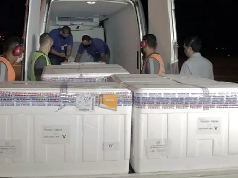 Mato Grosso do Sul recebe 21º lote de vacina contra COVID-19 nesta quinta-feira
