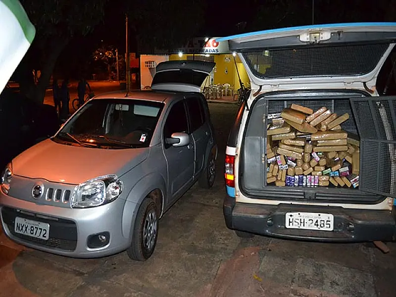PM de Bataguassu apreende jovem com 210 kg de maconha