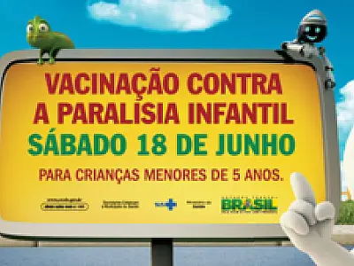 Campanha de vacinação contra paralisia infantil inicia no dia 18 de junho