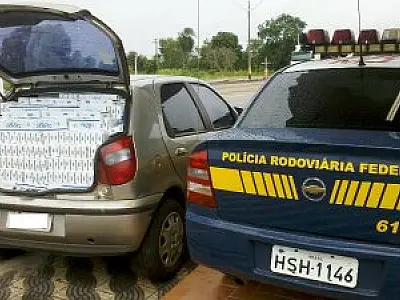PRF apreende mil pacotes de cigarro em Coxim
