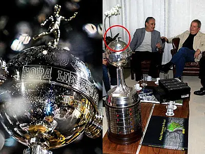 Corinthians quebra boneco e danifica taça da Libertadores