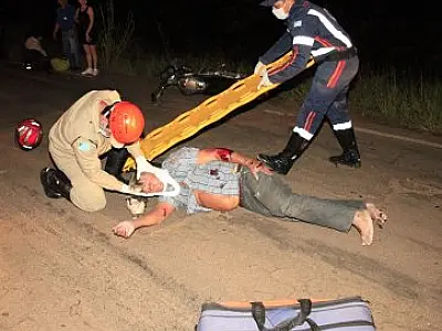 Acidentes em sequência deixam três pessoas feridas em Coxim