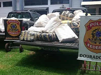 PF apreende caminhão carregado de maconha