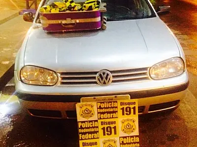 PRF apreende 25 kg de maconha em veículo na BR-163