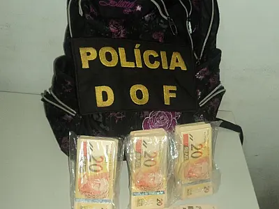DOF apreende 18 quilos de maconha e dinheiro falso em ônibus
