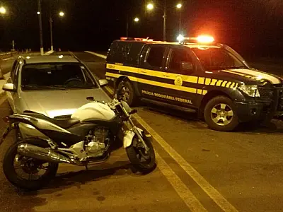 PRF recupera moto que seria vendida no Paraguai