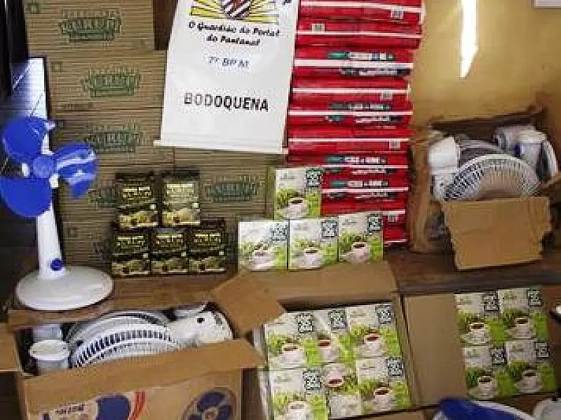 PM de Bodoquena apreende mercadorias contrabandeadas do Paraguai