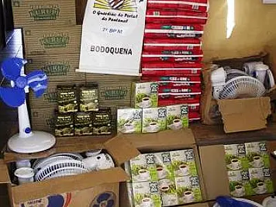 PM de Bodoquena apreende mercadorias contrabandeadas do Paraguai