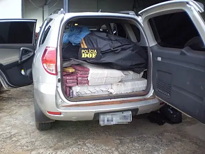 DOF recupera veículo roubado com quase meia tonelada de maconha e 230g de cocaína