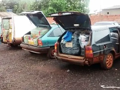 Polícia Militar Rodoviária apreende três veículos com contrabando