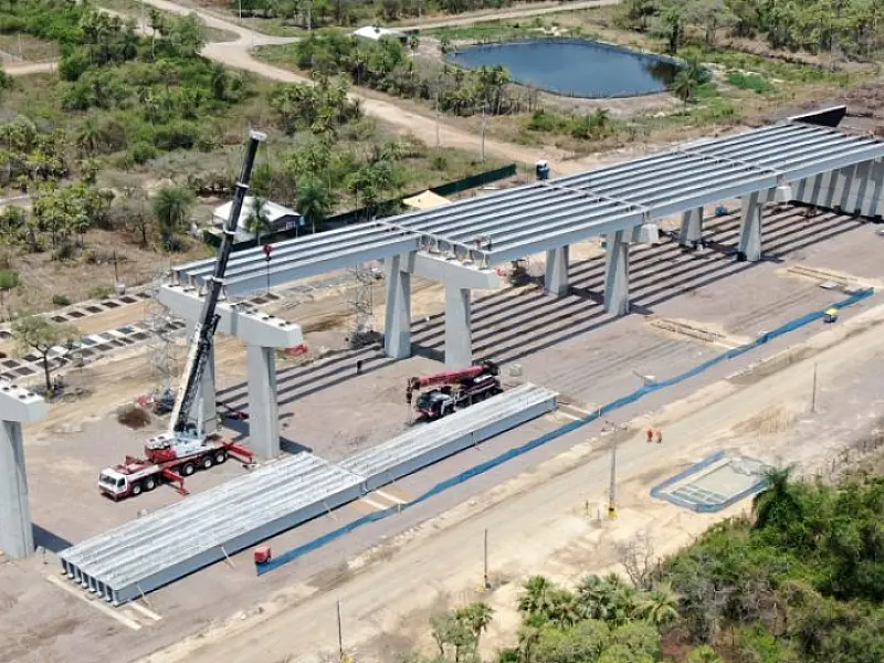 Com avanço, obra da ponte da Rota Bioceânica está 43,6% concluída nas duas margens do Rio Paraguai