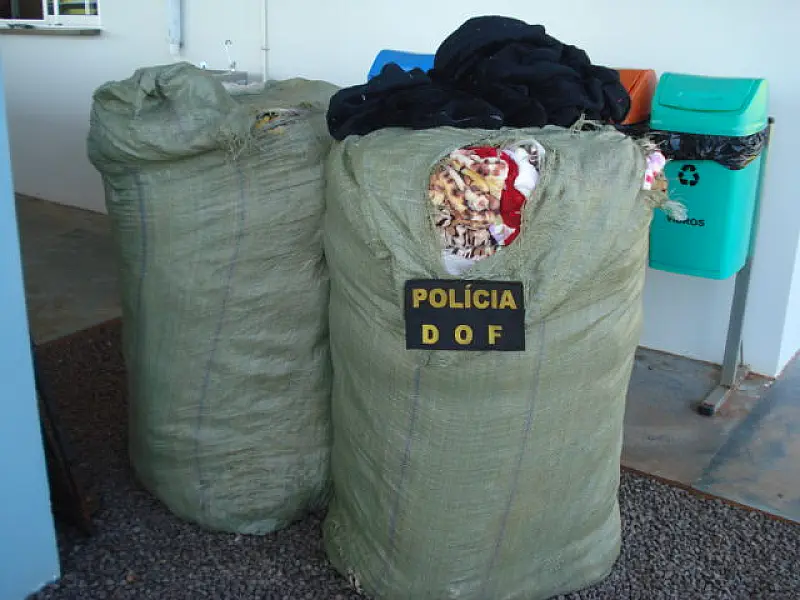 DOF apreende 220 kg de cobertores próximo a Mundo Novo