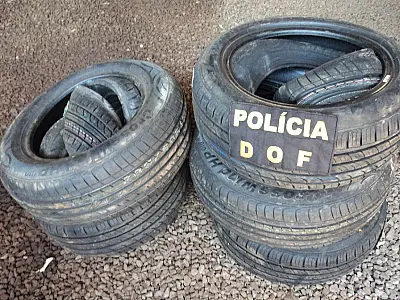 DOF apreende dez pneus em gol