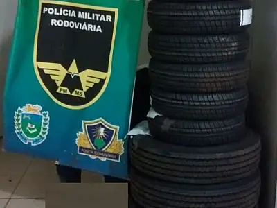 Pneus de origem estrangeira são apreendidos na MS-164