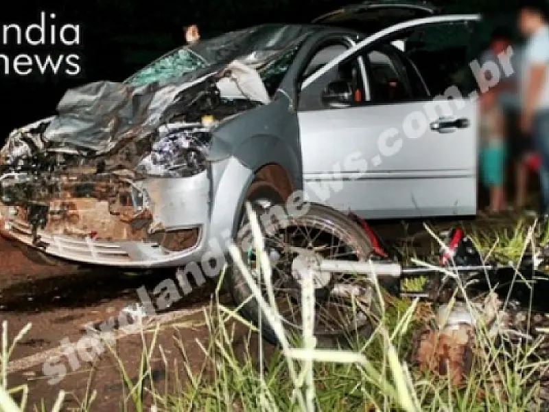 Violento acidente entre carro e moto deixa homem mutilado em Sidrolândia