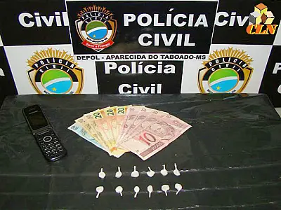Polícia prende dois com paradinhas de crack em Aparecida do Taboado