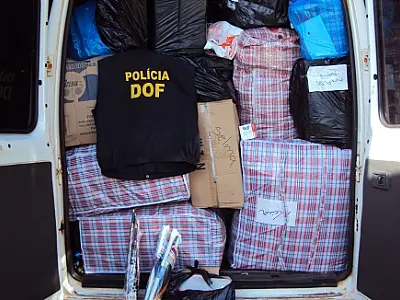 DOF apreende roupas, brinquedos e produtos eletrônicos oriundos do Paraguai